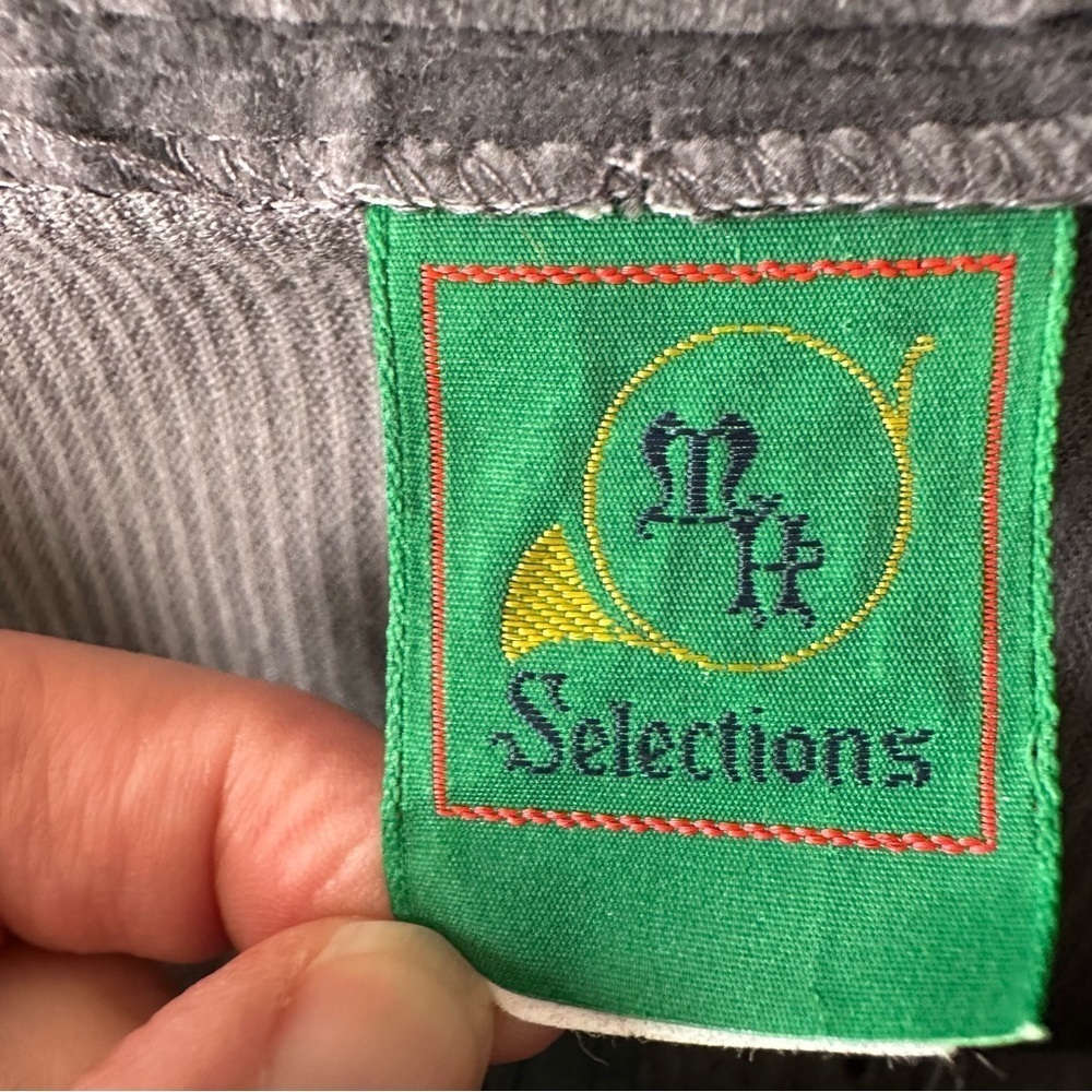Vintage Wide Corduroy Gray A Line Skirt MALLARD DUCK Size 14 by MH Selections - Picture 8 of 12